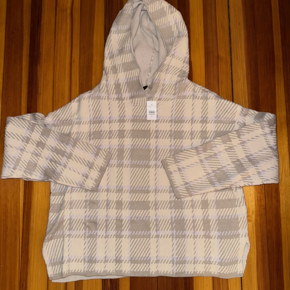 NWT Ann Taylor Cropped Hooded Sweater